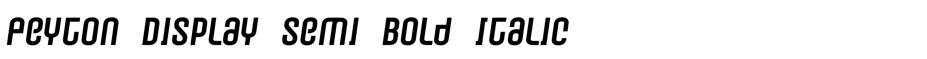 Peyton Display Semi Bold Italic
